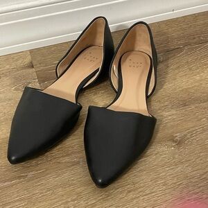 a new day Black D'Orsay Pointed Toe Flats